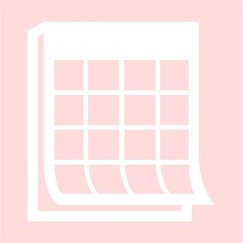 Calendar Icon Aesthetic Pink